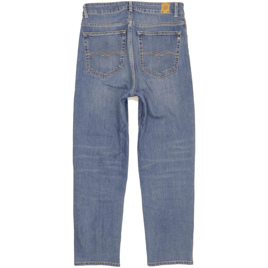 Replay Tyna Blue Straight Slim Mom Stretch Jeans High Waisted W28 L26
