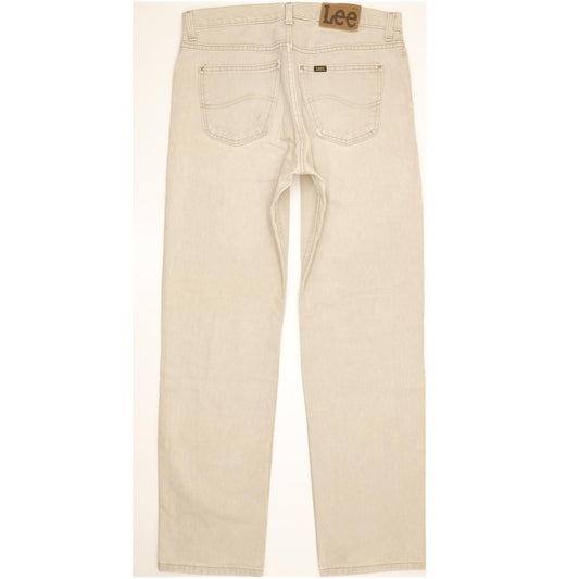 Lee Brooklyn Men Beige Straight Regular Jeans W34 L34