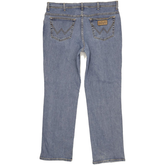 Wrangler Texas Men Blue Straight Regular Stretch Jeans W40 L32