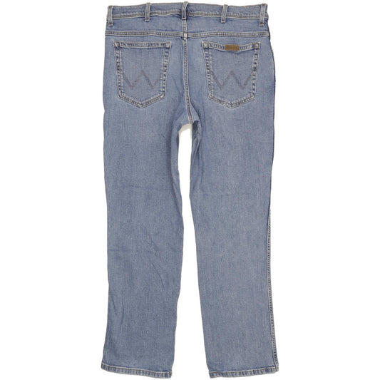 Wrangler Men Blue Straight Regular Stretch Jeans W38 L31