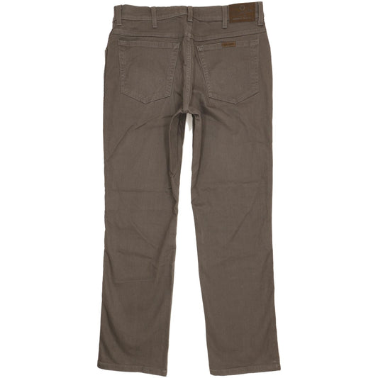 Wrangler Durable Quality Men Grey Straight Regular Stretch Jeans W36 L32