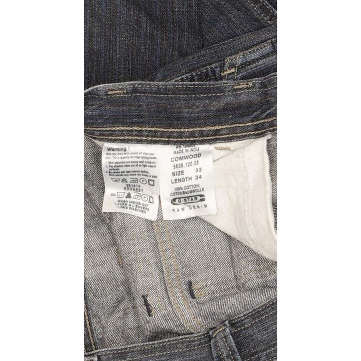 G-Star Comwood Men Blue Bootcut Regular Jeans W33 L34