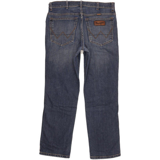 Wrangler Texas Men Blue Straight Regular Stretch Jeans W34 L29