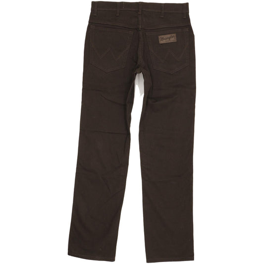 Wrangler Texas Men Brown Straight Regular Stretch Jeans W33 L32