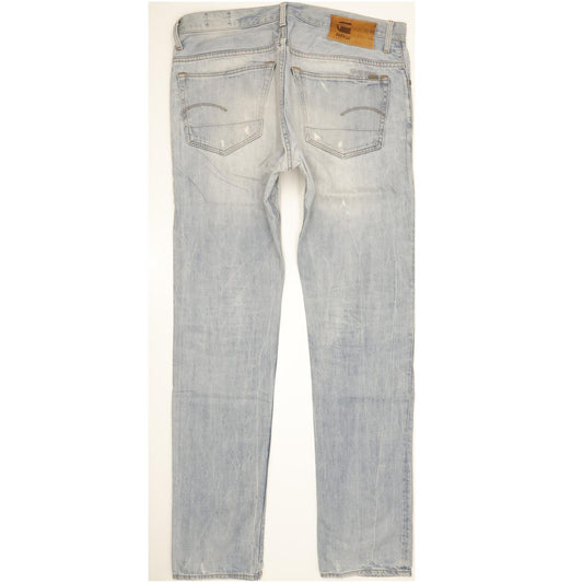 G-Star 3301 Men Blue Straight Regular Jeans W36 L36