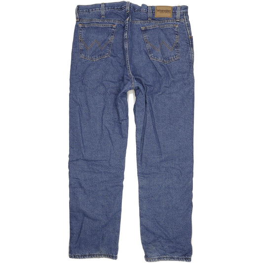 Wrangler Fleece Lined Men Blue Straight Regular Jeans W40 L33