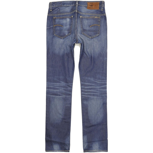 G-Star 3301 Men Blue Straight Slim Jeans W34 L36