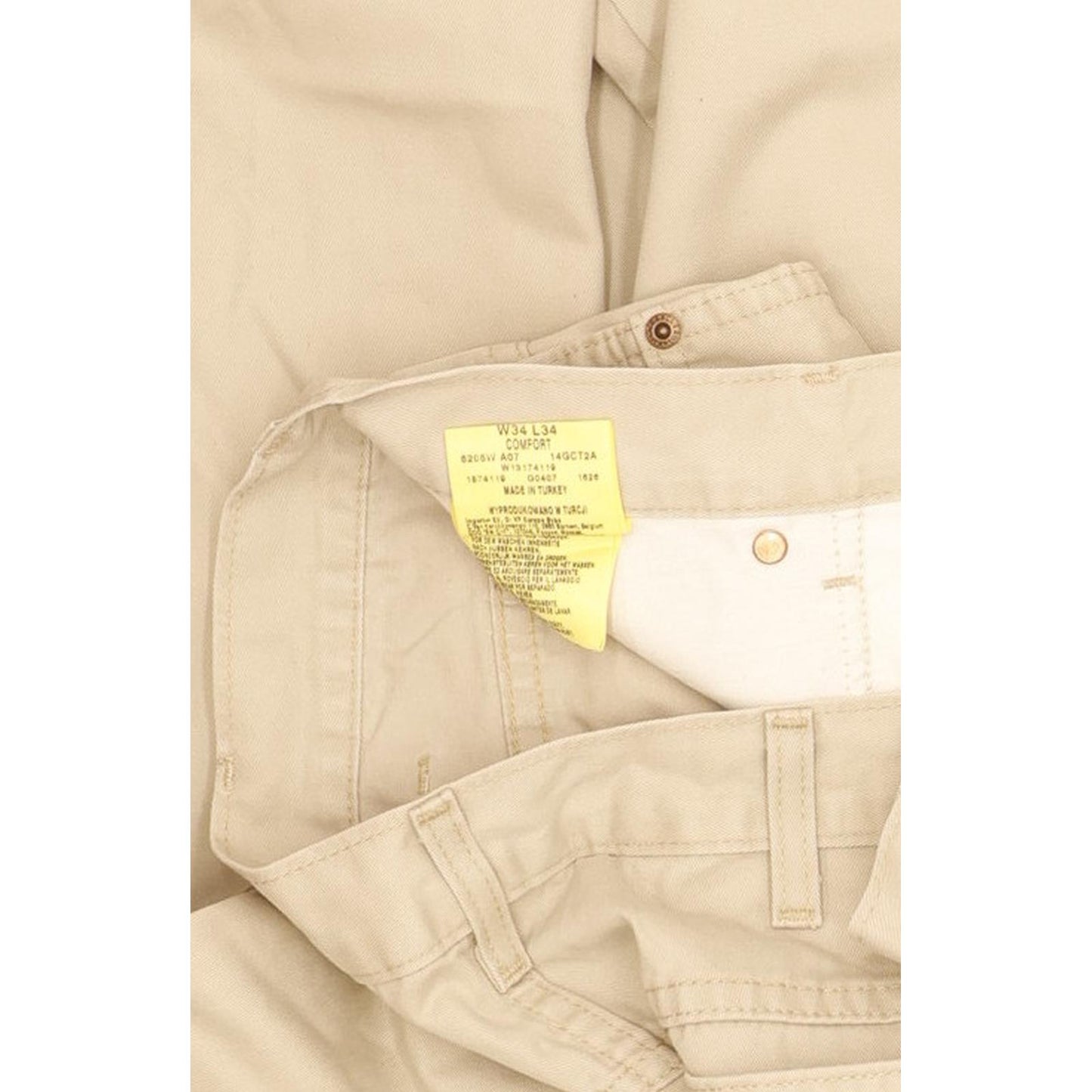 Wrangler Comfort Men Beige Straight Regular Jeans W34 L34