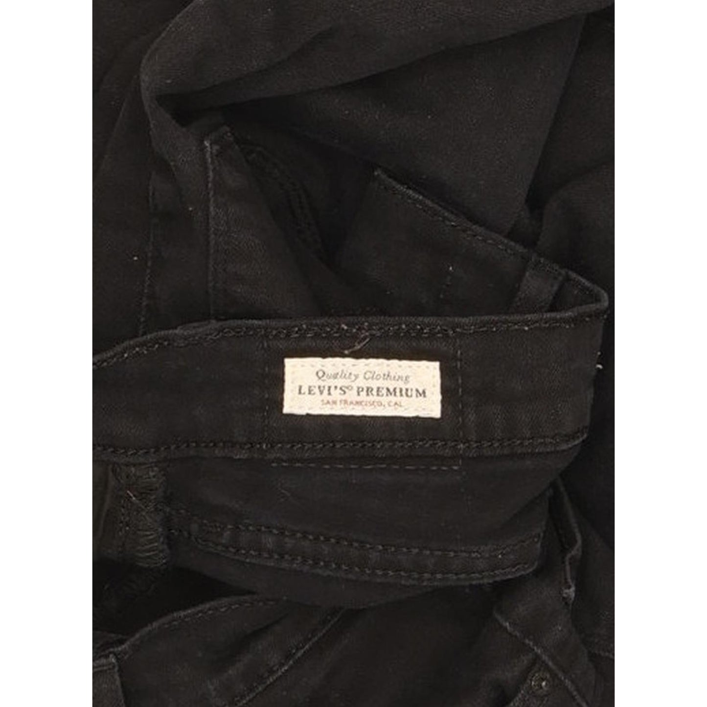 Levi's 724 Women Black Straight Slim Stretch Jeans W26 L32