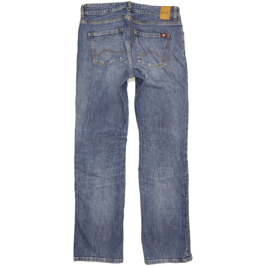 Mustang Crosby Men Blue Straight Relaxed Stretch Jeans W29 L32
