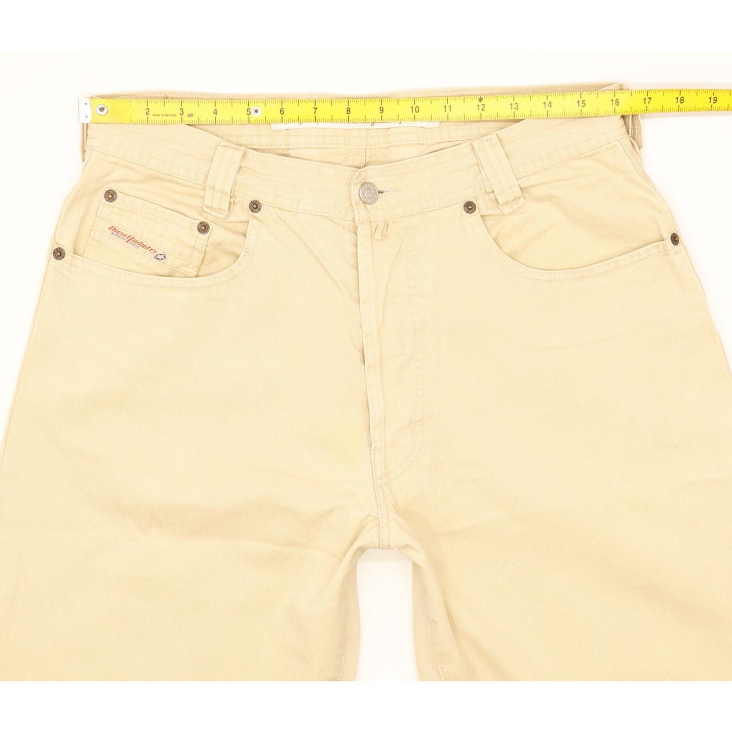 Diesel Saddle Baggy Men Beige Tapered Relaxed Jeans W33 L32