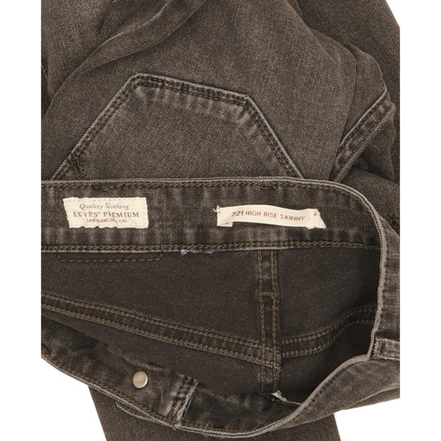 Levi's 721 Women Black Skinny Slim Jeans W23 L30