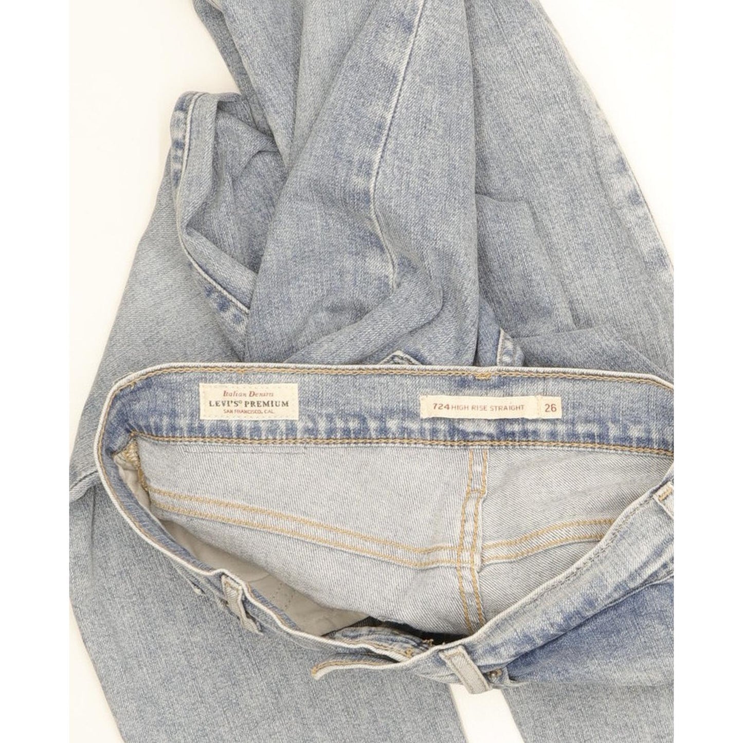 Levi's 724 Women Blue Straight Slim Stretch Jeans W26 L32