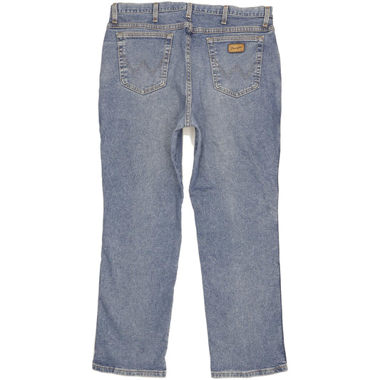 Wrangler Texas Men Blue Straight Regular Stretch Jeans W39 L30