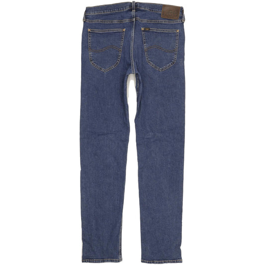 Lee Men Blue Straight Regular Stretch Jeans W33 L34