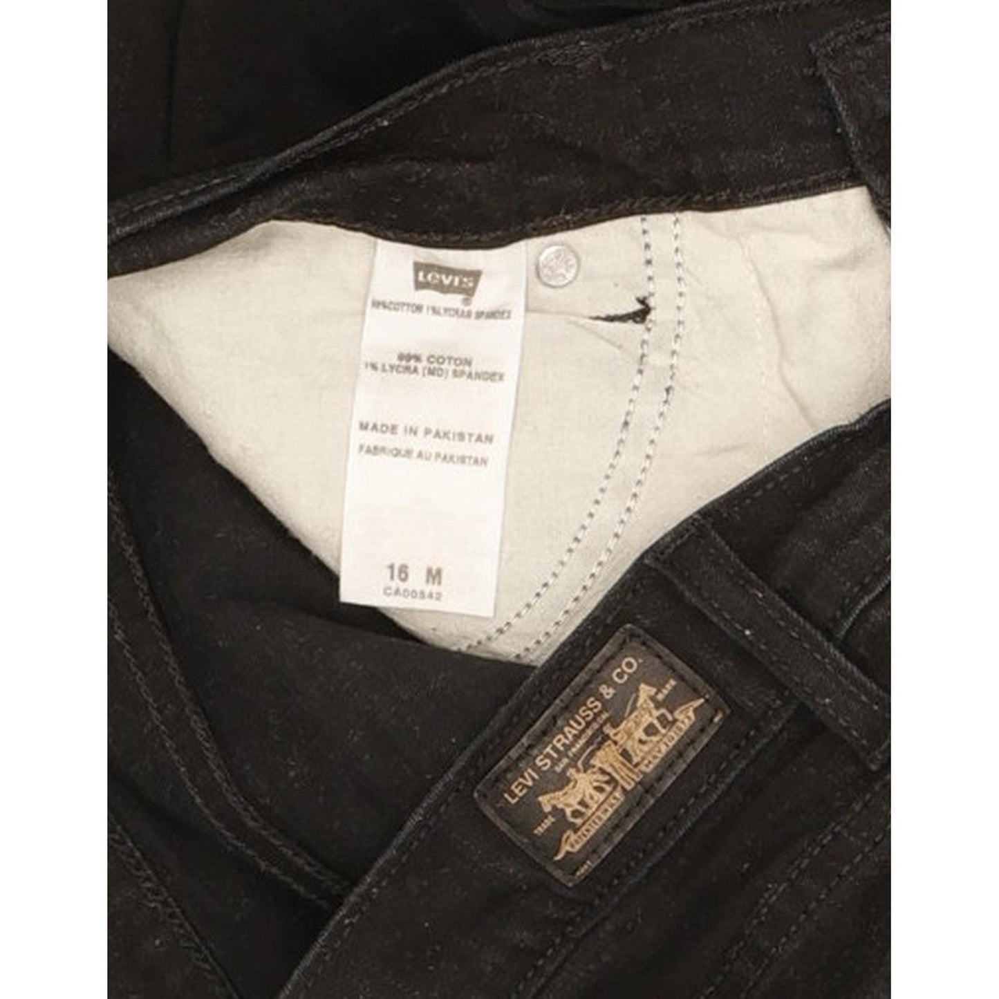 Levi's 512 Black Bootcut Slim Stretch Jeans High Waisted W32 L31