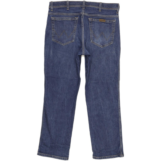 Wrangler Men Blue Straight Regular Stretch Jeans W36 L28