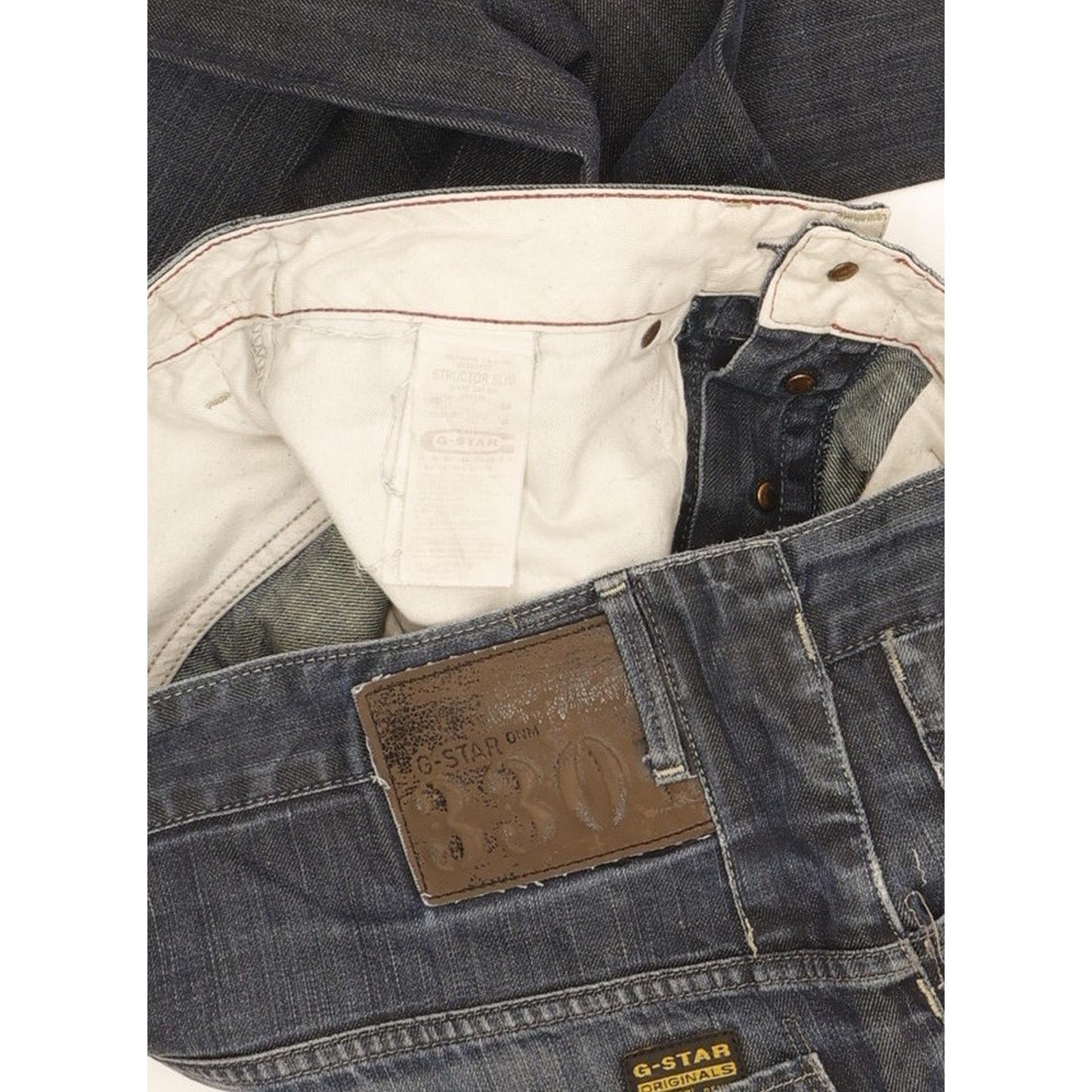 G-Star Structor Men Blue Straight Slim Jeans W31 L35