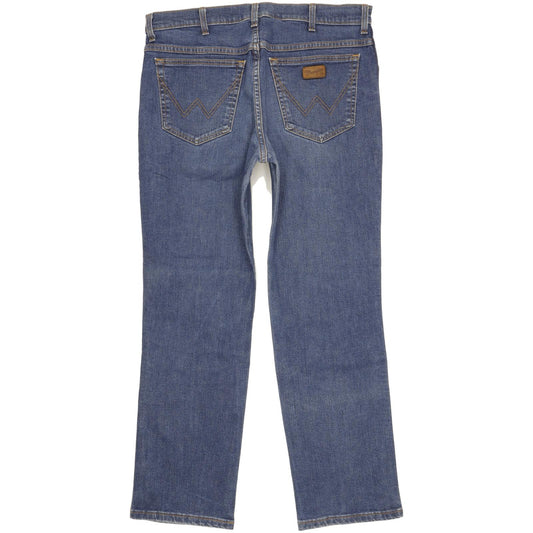 Wrangler Texas Men Blue Straight Regular Stretch Jeans W36 L30