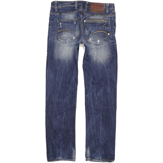 G-Star Attacc Men Blue Straight Slim Jeans W32 L33
