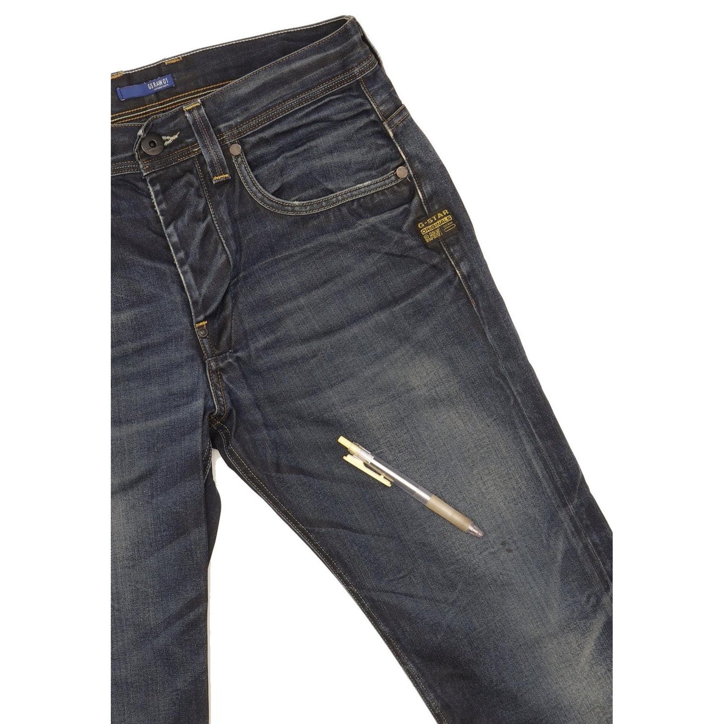G-Star Attacc Men Blue Straight Slim Jeans W29 L32