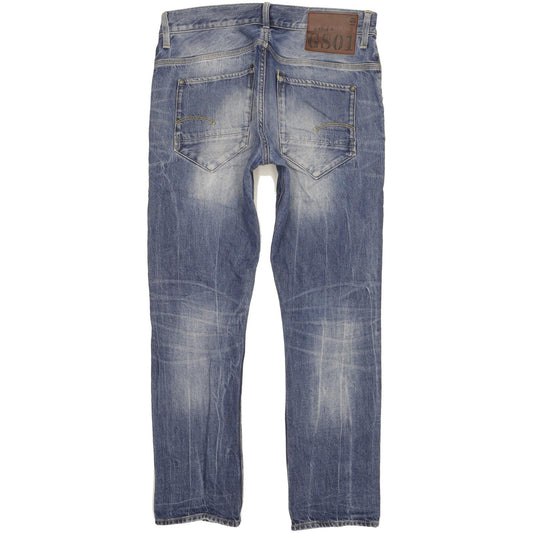 G-Star New Radar Men Blue Straight Slim Jeans W34 L30