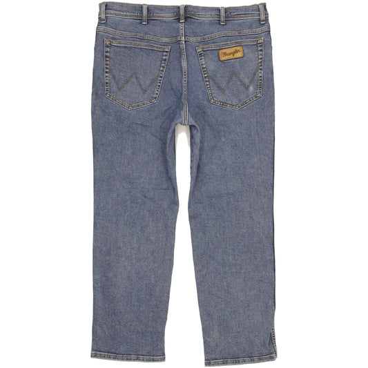 Wrangler Texas Men Blue Straight Regular Stretch Jeans W40 L30