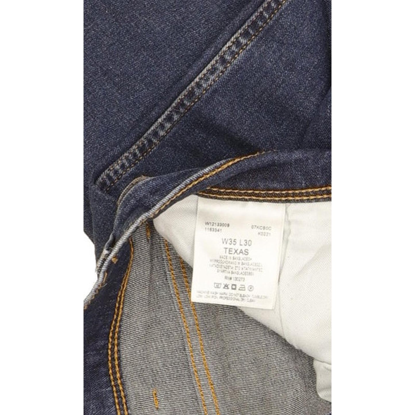 Wrangler Texas Men Blue Straight Regular Stretch Jeans W35 L30