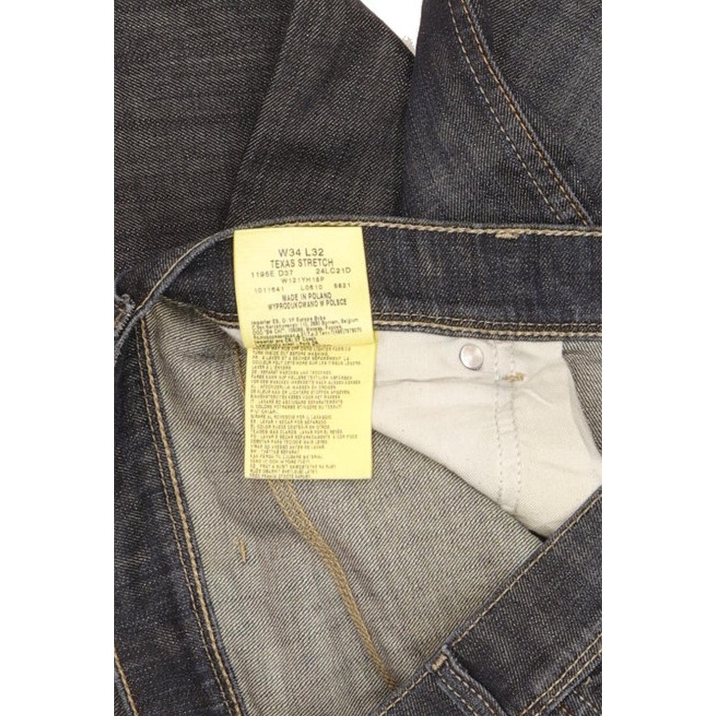 Wrangler Texas Men Blue Straight Regular Stretch Jeans W34 L32