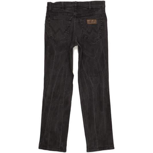 Wrangler Texas Men Black Straight Regular Stretch Jeans W32 L30