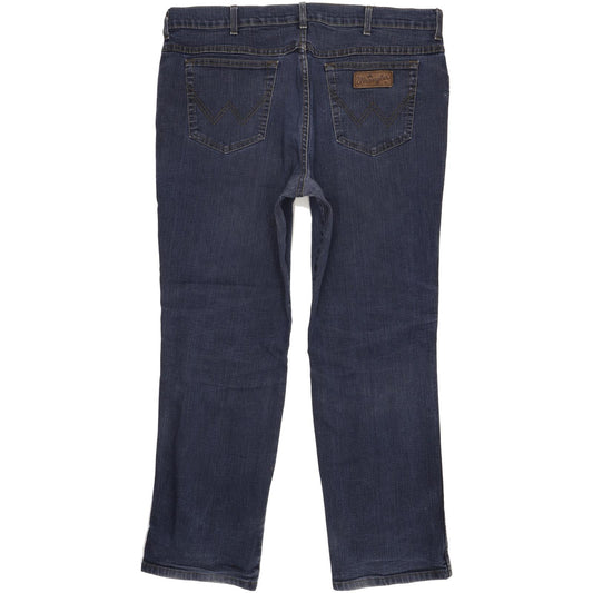 Wrangler Texas Men Blue Straight Regular Stretch Jeans W42 L32