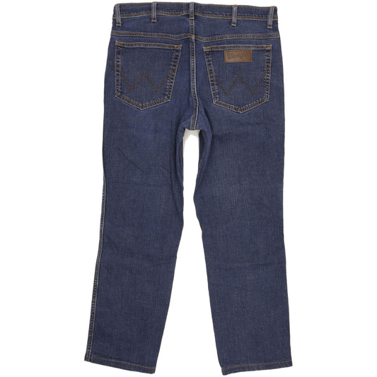 Wrangler Texas Men Blue Straight Slim Stretch Jeans W36 L28