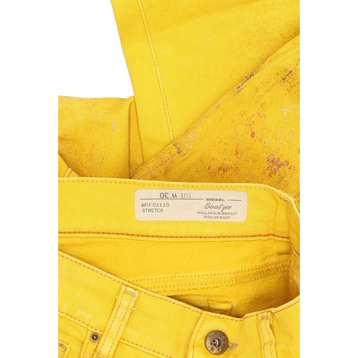 Diesel Bootzee Women Yellow Straight Slim Stretch Jeans W30 L33
