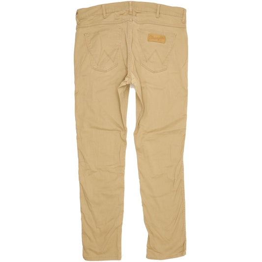 Wrangler Larston Men Beige Tapered Slim Stretch Jeans W34 L31