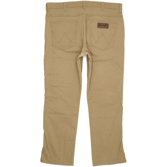 Wrangler Arizona Men Beige Straight Regular Stretch Jeans W38 L30