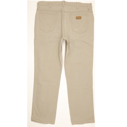 Wrangler Texas Men Beige Straight Regular Stretch Jeans W38 L31