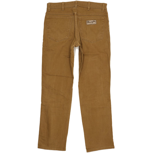 Wrangler Texas Men Brown Straight Regular Stretch Jeans W34 L31