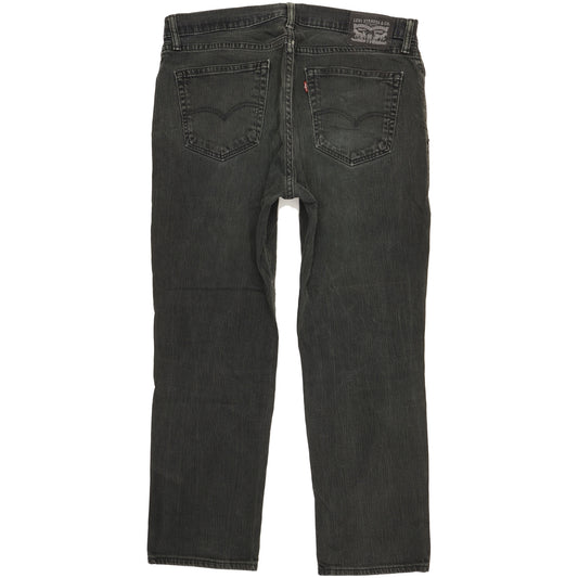 Levi's Men Black Straight Regular Stretch Jeans W34 L29