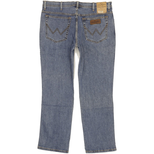 Wrangler Texas Men Blue Straight Regular Stretch Jeans W38 L30