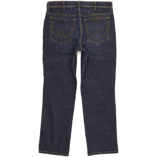 Wrangler Men Blue Straight Regular Stretch Jeans W36 L29
