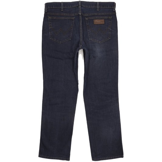 Wrangler Texas Men Blue Straight Regular Stretch Jeans W38 L31