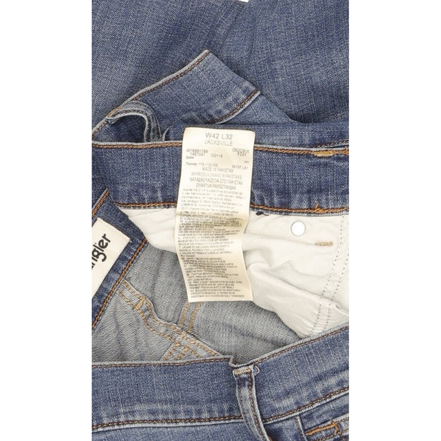 Wrangler Jacksville Men Blue Bootcut Regular Stretch Jeans W42 L32