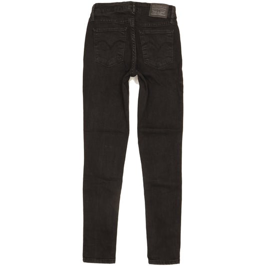 Levi's 711 Women Black Skinny Slim Stretch Jeans W25 L28