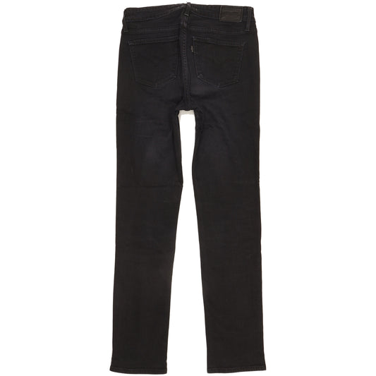 Levi's 712 Women Black Straight Slim Stretch Jeans W28 L31