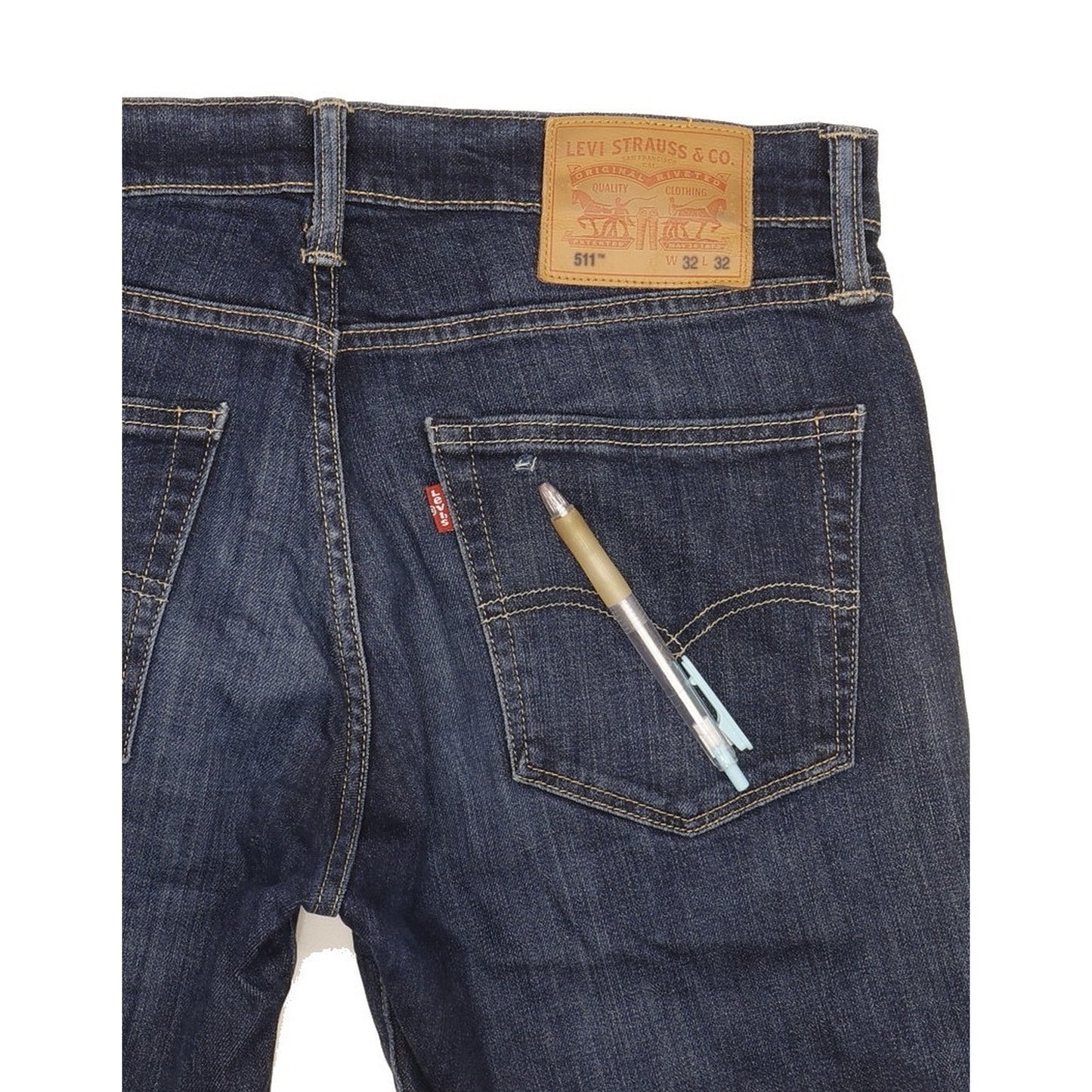 Levi's 511 Men Blue Straight Slim Stretch Jeans W32 L32