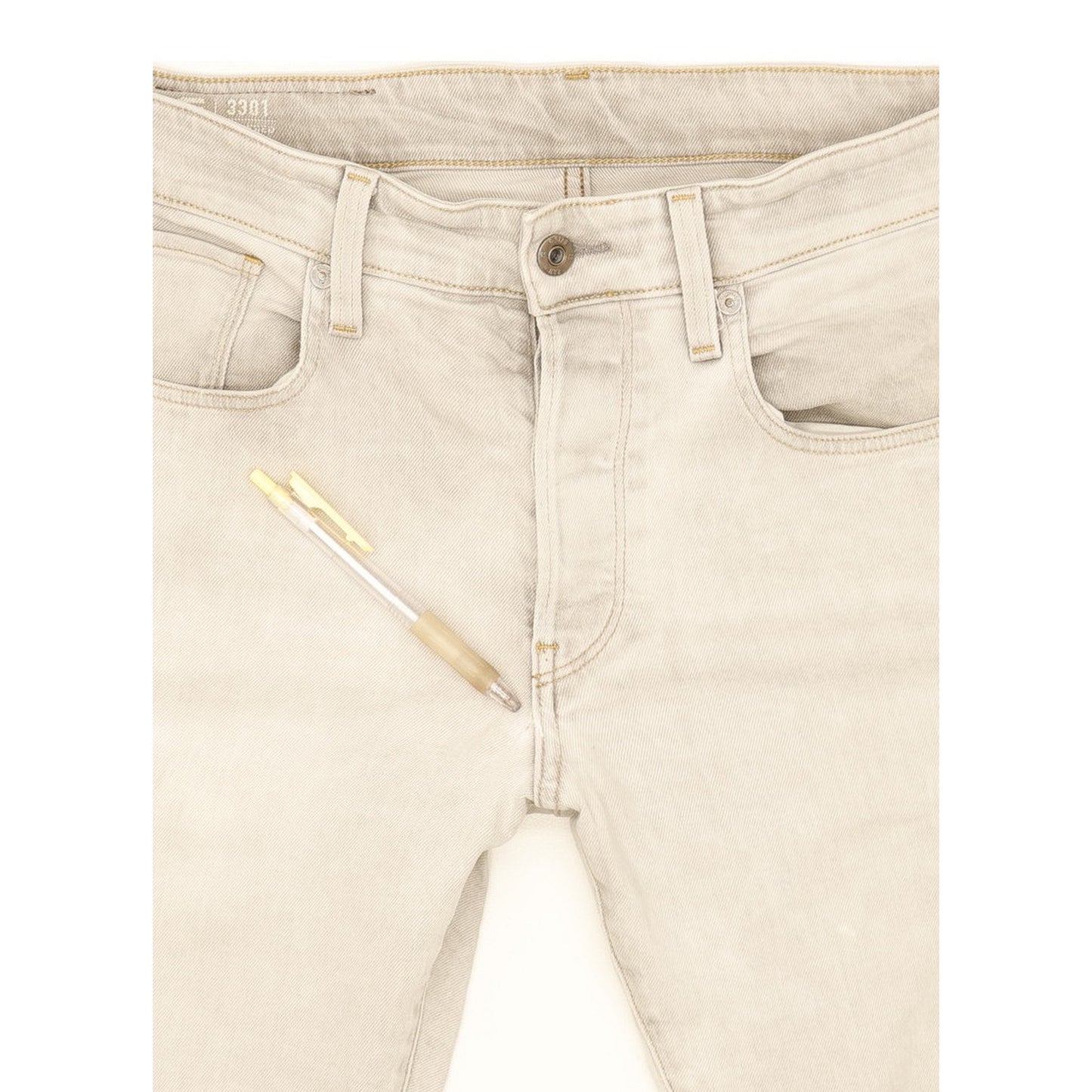 G-Star 3301 Men Grey Tapered Slim Stretch Jeans W33 L34