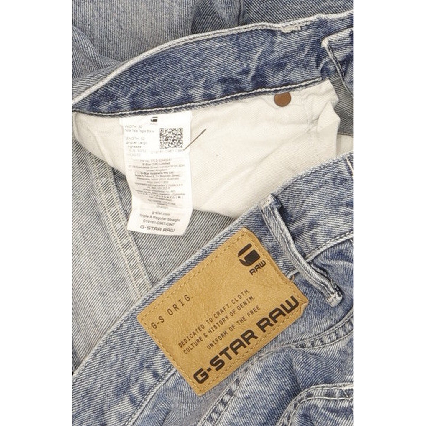 G-Star Triple A Men Blue Straight Regular Jeans W30 L32