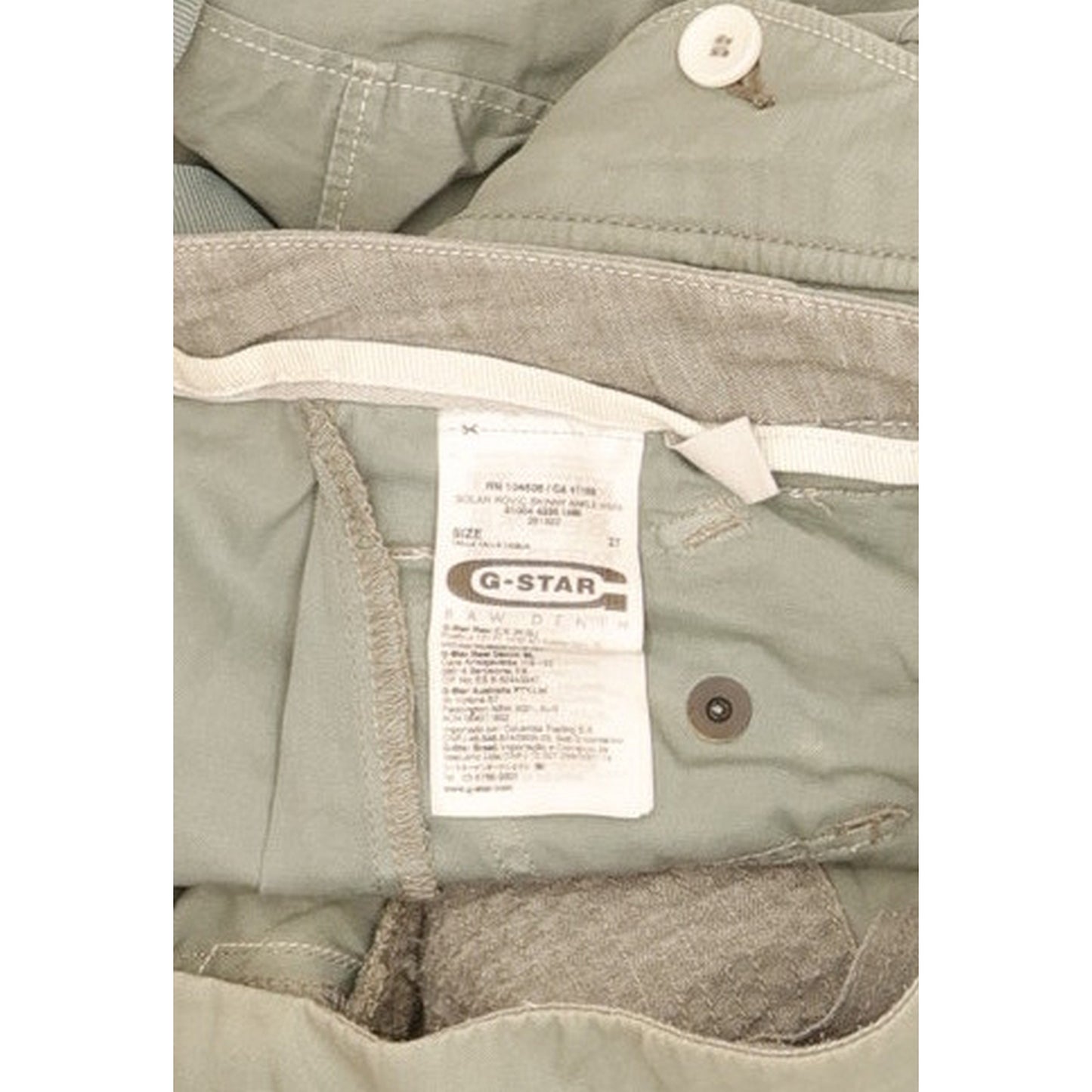 G-Star Solar Rovic Women Green Skinny Slim Stretch Trousers W27 L28