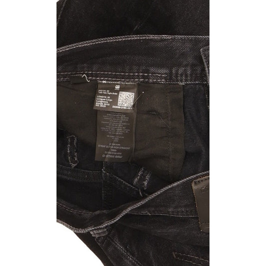 G-Star Stray Ultra Black Straight Loose Jeans High Waisted W30 L30