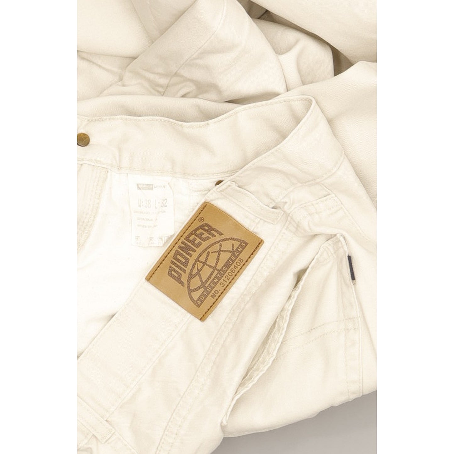 Pioneer Men White Straight Regular Jeans W38 L32